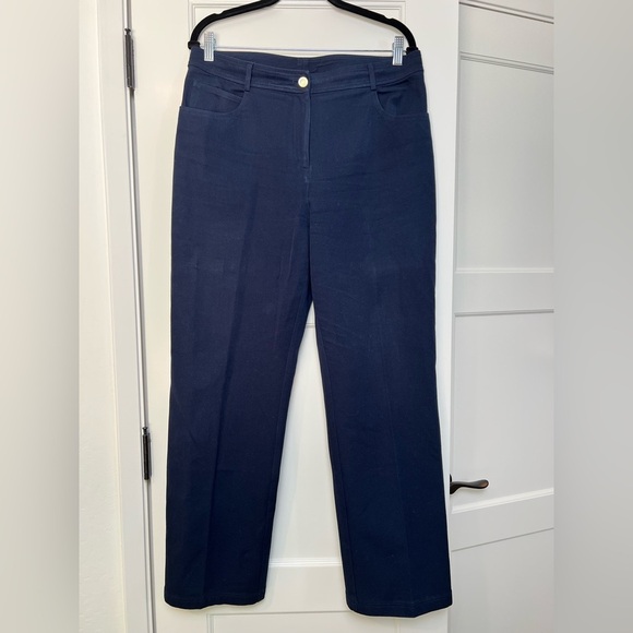 St. John Navy Twill Pants (10) - Picture 1 of 4
